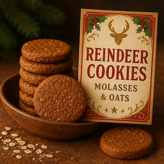 Reindeer Fuel Cookies — Molasses & Oats Magic